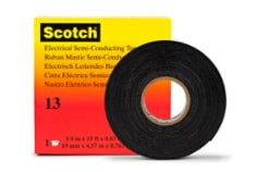 Scotch Electrical Semi-Conducting Tape 13, 3/4" x 10 ft, Printed, Black, 250 rolls per case, BULK