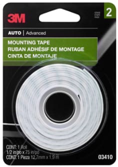 3M Mounting Tape, 03410, 1/2" x 75", 24 per case