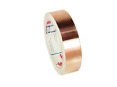 3M EMI Copper Foil Shielding Tape 1182, 3/4" x 18 yd (19.05 mm x 16.5 m), Double Coate, 12 per case