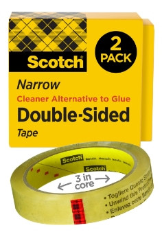Scotch Double Sided Tape 665-2P12-36, 1/2" x 1296" 2 pk