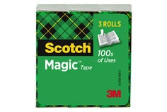 Scotch Magic Tape 810-72-3PK, 1" x 2592", 3-Pack