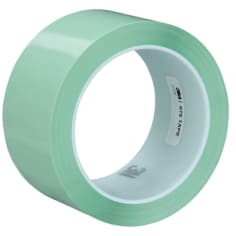 3M Polyester Tape 876, Green, 2" x 72 yd, 3.1 mil, 24 roll per case