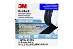 3M Dual Lock Reclosable Fastener MP3541/MP3542, Black, 1" x 5 yd, Type 400/170, 5 Pack per case