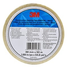 3M Construction Seaming Tape, 8087CW, White, 48 mm x 50 m, 24 roll per case