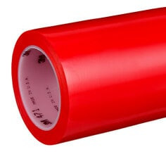 3M Vinyl Tape 471, Red, 48" x 20 yd, 5.2 mil, 4 roll per case, Untrimmed