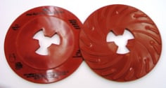 3M Disc Pad Face Plate Ribbed 80514, 7" Extra Hard Red, 10 per case
