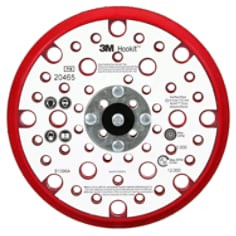 3M Xtract Low Profile Back-up Pad, 20465, 152 mm x 9.52 mm x 15.8 mm, External 53 Holes Red Foam, 10 per case