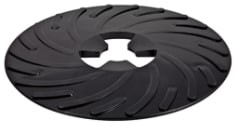3M Disc Pad Face Plate Ribbed 81729, 9" Hard Black, 10 per case