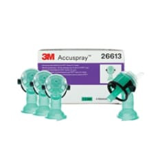 3M Accuspray Atomizing Head Refill Pack for 3M PPS Series 2.0, 26613, Green, 1.3 mm, 4 nozzles per pack, 6 packs per case
