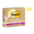Post-it® Super Sticky Recycled Notes 655R-12SSCY, 3 in x 5 in (76 mm x 127 mm)