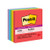 Post-it® Super Sticky Notes 654-5SSAN, 3 in x 3 in (76 mm x 76 mm), Playful Primaries Collection