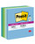 Post-it® Super Sticky Recycled Notes 654-5SST, 3 in x 3 in (76 mm x 76 mm), Oasis Collection