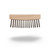 JAZ 82130 Wooden Handle Chipping Hammer Refill Brush, .012" Steel, 3 x 15 Rows, Bulk Package