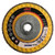 JAZ 55812 Type 27 Standard Density Trimmable Backing Flap Disc 4-1/2" x 5/8"-11 EZ-Spin Thread, 40 Grit Ceramic, Bulk Package