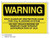 3M Diamond Grade Fire Fighting Sign 3MN305DG, "WARNINGDCA", 9" x 6", 10 per packkage