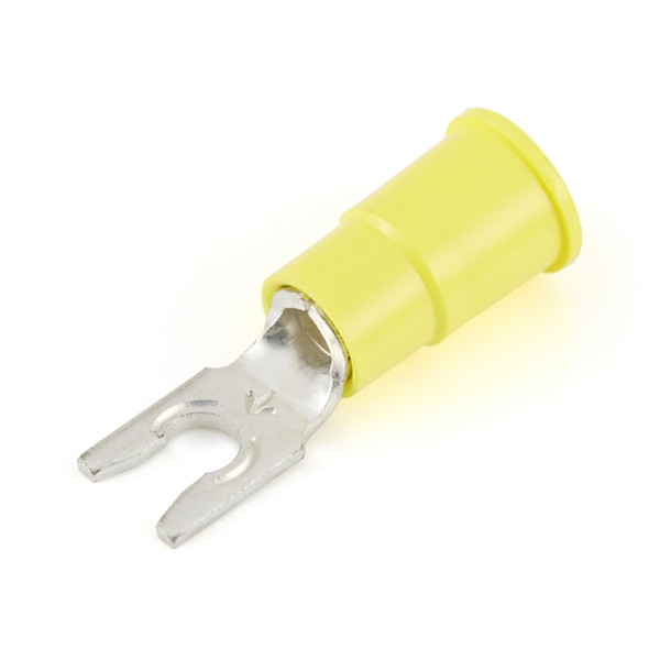 7100163861 3M Vinyl Insulated Butted Seam Locking Fork Terminal, SS-33-6-P,spring-like tongue firmly fits around the stud
