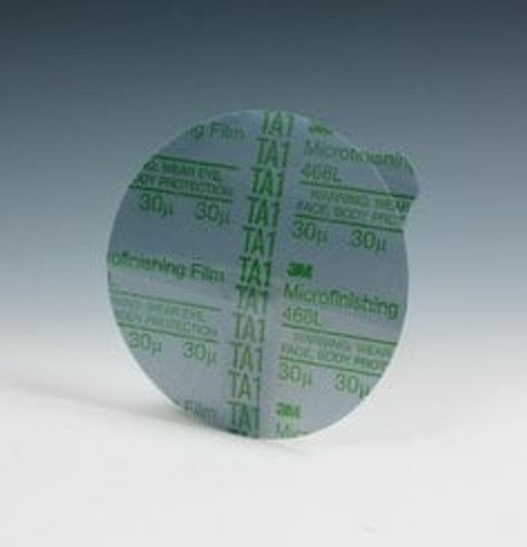 3M™ Microfinishing PSA Film Disc 468L, 80 Mic 3MIL, Type E, 3 in x NH,
Die 300V