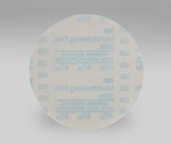 3M™ Hookit™ Microfinishing Film Disc 268L, 40 Mic 3MIL, Type D, 5 in x
NH, Die 500X, 50/Carton, 500 ea/Case