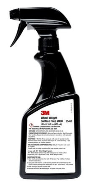 3M™ Wheel Weight Surface Prep 2000, PN55453, 16 oz Spray Bottle, 4 Bottles Per Case