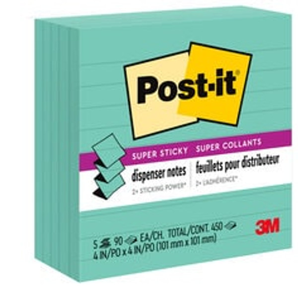 Post-it® Super Sticky Dispenser Pop-up Notes Notes R440-WASS, 4 in x 4 in (101 mm x 101 mm)