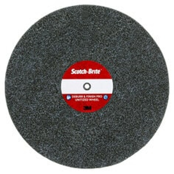 Scotch-Brite™ Deburr & Finish Pro Unitized Wheel, DP-UW, 6C Medium+, 8 in x 1/2 in x 1/2 in, 4 ea/Case