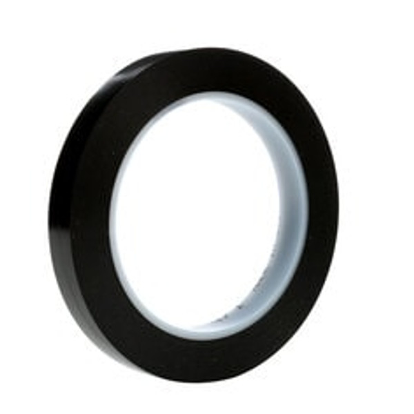 3M™ Vinyl Tape 471, Black, 1/2 in x 36 yd, 5.2 mil, 72 Roll/Case,
Individually Wrapped Conveniently Packaged