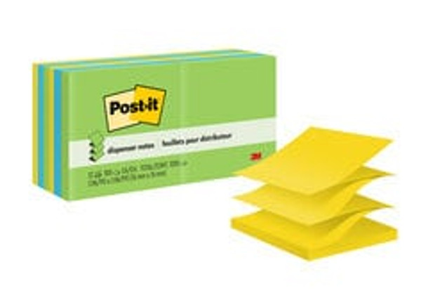 Post-it® Dispenser Pop-up Notes, R330-12AU, 3 in x 3 in (76 mm x 76 mm), 100 Sheets/Pad, 12 Pads/Pack