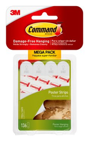 Command™ Poster Strips Mega-Pack, 17024-136ES, 136 Poster Strips