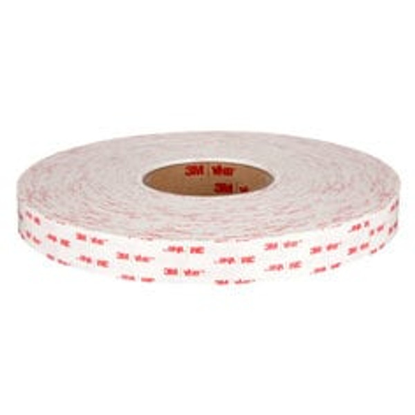 3M™ VHB™ Tape 4920, White, 1/2 in x 72 yd, 15 mil, 18 Roll/Case