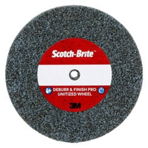 Scotch-Brite™ Deburr & Finish Pro Unitized Wheel, DP-UW, 8C Coarse+, 3 in x 1/2 in x 3 in