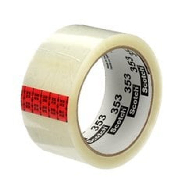 Scotch® Box Sealing Tape 353, Clear, 48 mm x 50 m, 36/Case