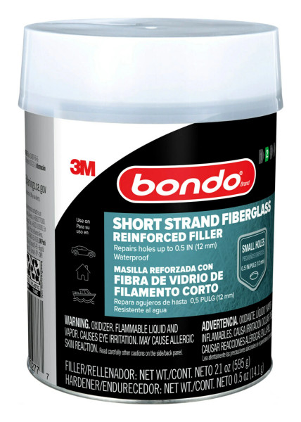 7100315245 Bondo Long Strand Fiberglass Reinforced Filler LS-QT-ES, 32 oz (2 lb), 6 per case