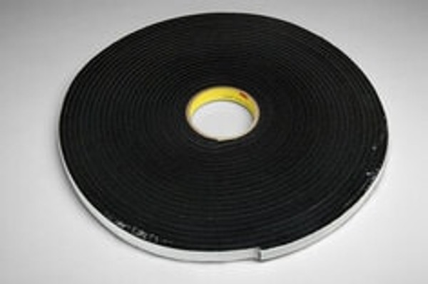 3M™ Vinyl Foam Tape 4504, Black, 2 in x 18 yd, 250 mil, 6 Roll/Case