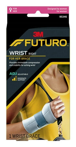 FUTURO™ For Her Wrist Support, 95346ENR, Right Hand, Adjustable