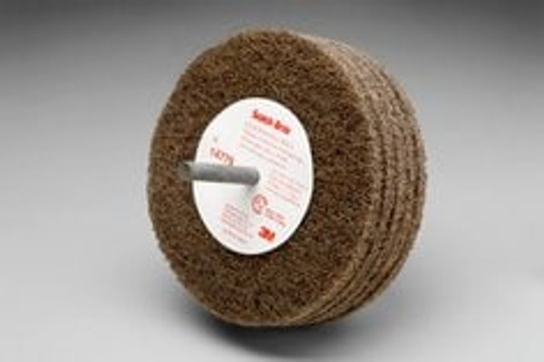 Scotch-Brite™ Cut and Polish Disc D5, 4 in x 1-1/4 in x 1/4 in A MED, 10
ea/Case