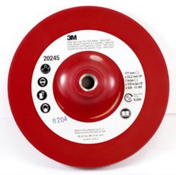 3M™ Hook and Loop Disc Pad Holder 914CP, 4 in x 5/8 in Center Post 5/8
in-11 Internal, 10 ea/Case