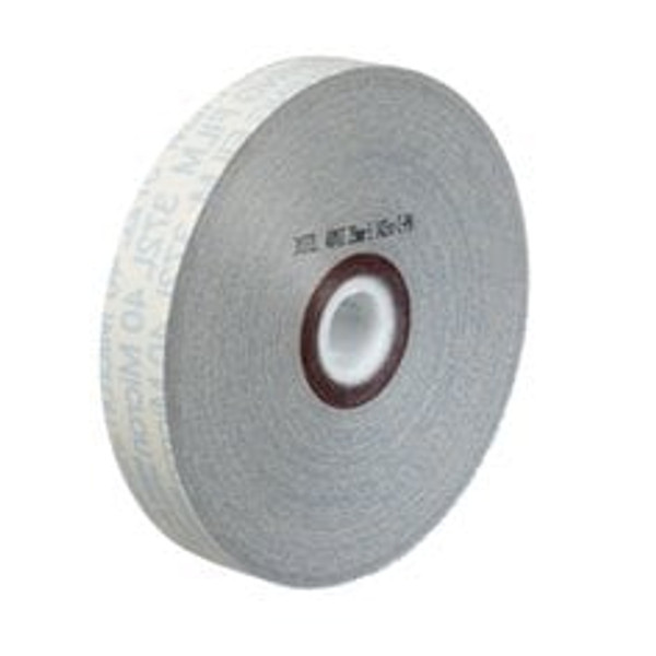 3M™ Microfinishing Film Roll 372L, 30 Mic 5MIL, 1.496 in x 450 ft x 1 in
(38mmx137.25m), Plastic Core, ASO, End Roll Mark Black