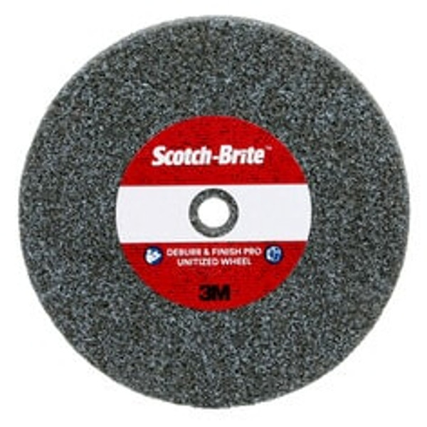 Scotch-Brite™ Deburr & Finish Pro Unitized Wheel, DP-UW, 6C Medium+, 3
in x 3/4 in x 1/4 in, 20 ea/Case