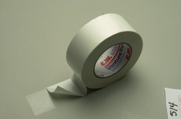 7100250088 3M Venture Tape Double Coated PET Tape 514CW, 65 in x 250 yd, 0.5 mil, 1 Roll/Case