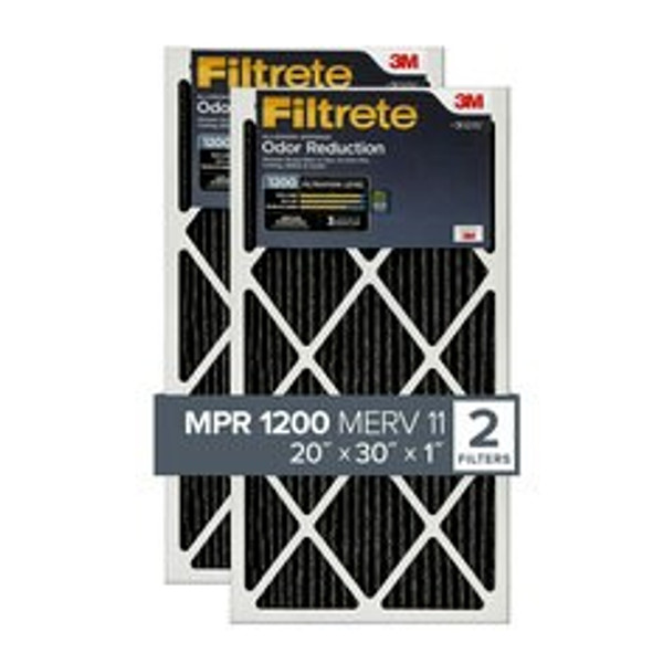 Filtrete™ Allergen Defense Odor Reduction Filter AOR22-2PK-1E, 20 in x 30 in x 1 in (50.8 cm x 76.2 cm x 2.5 cm)