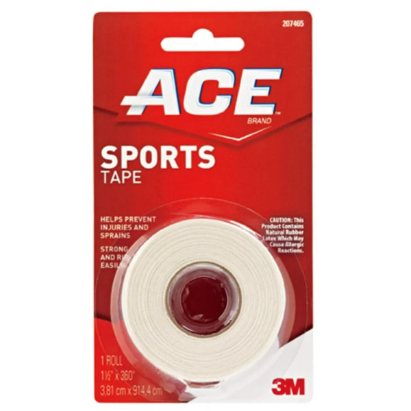 7100100035 ACE Sports Tape, White, Bulk Pack 909010