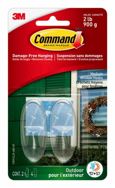 7100264579 Command Large Clear Window Hook with Clear All Weather Strips 17093CLR-AWC
