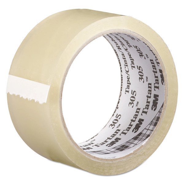 7100241733 Tartan Box Sealing Tape 305, Clear, 48 mm x 50 m, 36 Rolls/Case