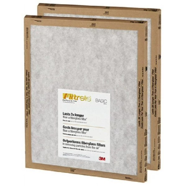 7100277013 Filtrete Flat Panel Air Filter FPL02-2PK-24, 20 in x 20 in x 1 in (50.8 cm x 50.8 cm x 2.5 cm)