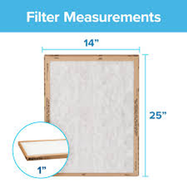 7100290868 Filtrete Flat Panel Air FIlter FPL04-2PK-24, 14 in x 25 in x 1 in (35.5 cm x 63.5 cm x 2.5 cm)