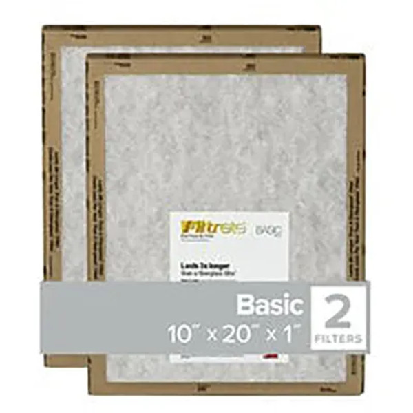 7100290524 Filtrete Flat Panel Air FIlter FPL07-2PK-24, 10 in x 20 in x 1 in (25.4 cm x 50.8 cm x 2.5 cm)