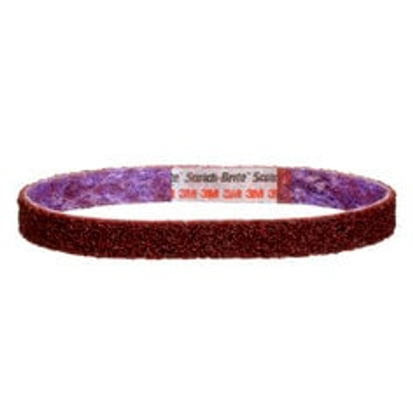Scotch-Brite™ Durable Flex Low Stretch Belt, DF-BL, A/O Medium, 1/4 in x 18 in, 20 ea/Case