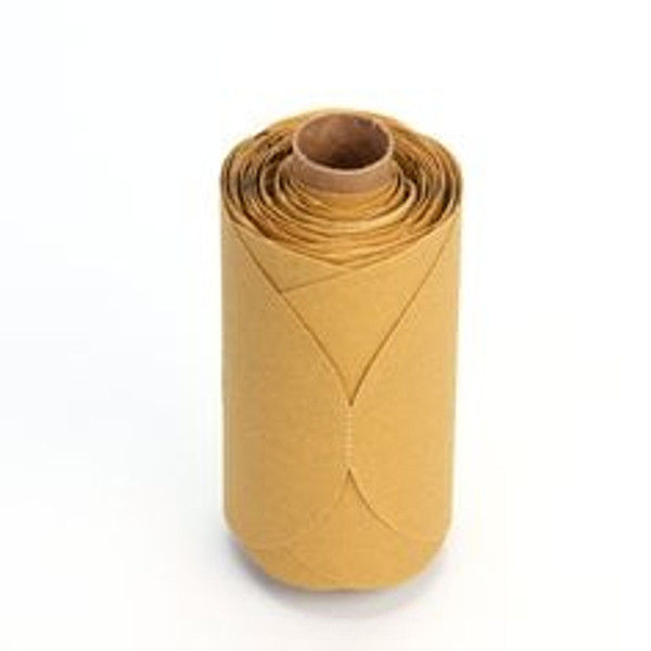 3M™ Stikit™ Gold Disc Roll, 01196, 5 in, P120 grade, 75 discs per roll,
6 rolls per case