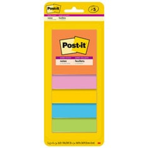 Post-it® Notes 3321-5SSAU, 3 in x 3 in (76 mm x 76 mm)