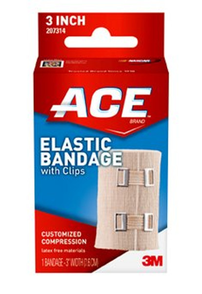 ACE™ Brand Elastic Bandage w/clips 207314, 3 in